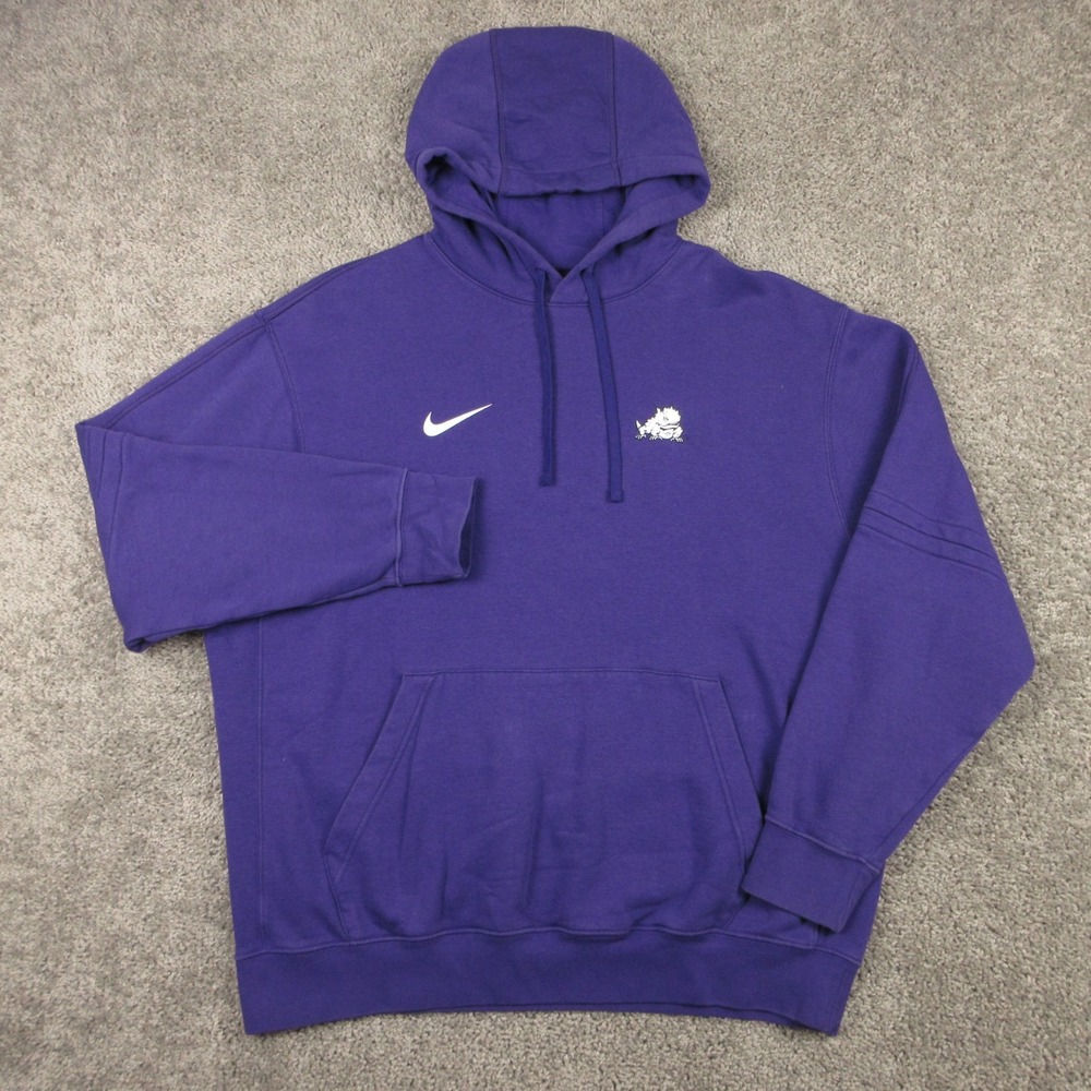 TCU Horned Frogs Sweater Mens XL Purple Hoodie Sweatshirt Nike Sportswear NCAA